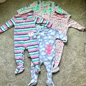 FOUR Fleece 18M Zip Up Pajamas